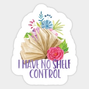 laptop stickers aesthetic i have no shelf control, laptop cute funny laptop decals, water bottle ,book lovers Sticker